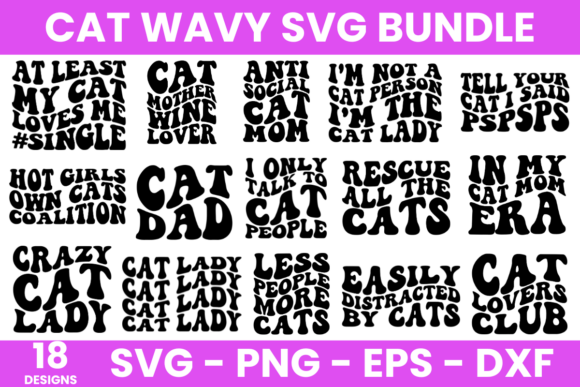 18 Cat Wavy SVG Bundle Review
