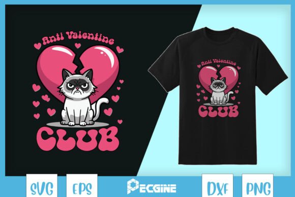 Anti Valentine Club Cat Lover SVG Review