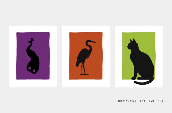 Boho Peacock Crane and Cat Art Svg Review