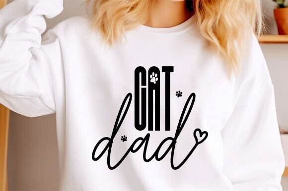 Cat Dad SVG PNG for Creative Embroidery Projects