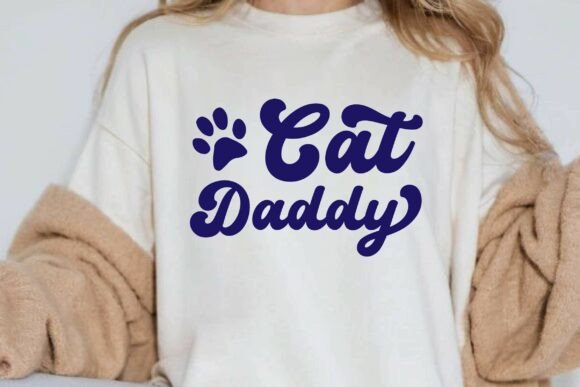 CAT DADDY SVG PNG T-shirt Design Vector Review