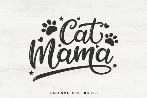 Cat Mama SVG PNG for Mother’s Day Embroidery