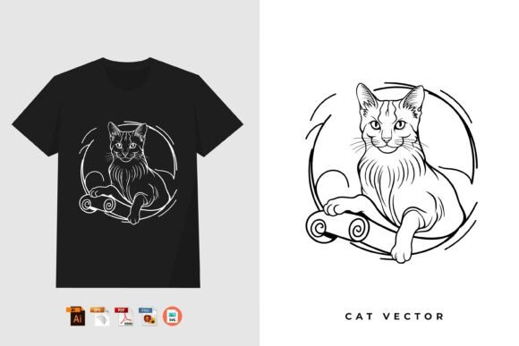 Cat Silhouette SVG EPS PNG Clipart Review