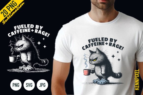 Fueled by Caffeine Rage Cat Shirt Design Review