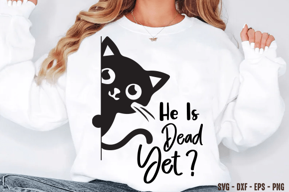 Funny Black Cat Sarcastic SVG PNG Review