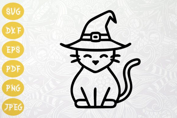 Halloween Witch Cat Icon SVG Clipart Review
