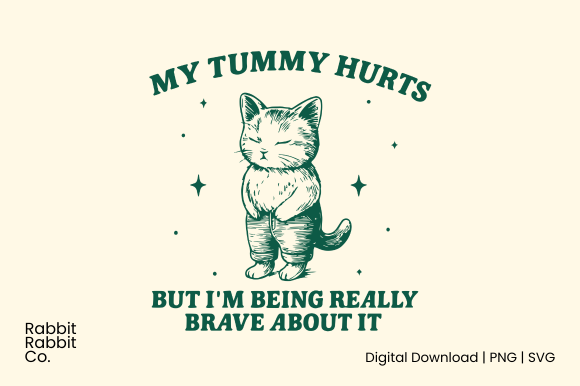 My Tummy Hurts Cat PNG SVG Sublimation Review