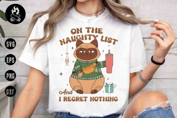 Naughty Cat Christmas SVG PNG Review