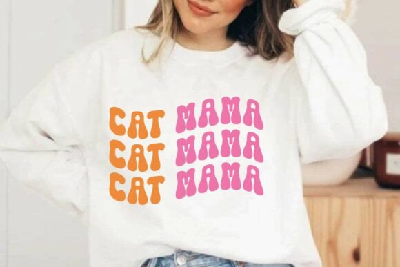 Retro Cat Mama SVG T-shirt Design Review