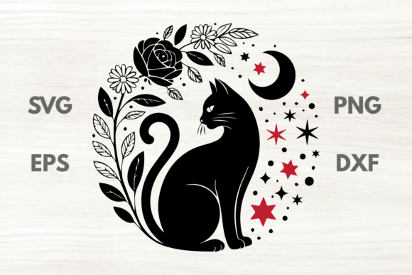 Rose Branch Black Cat Moon SVG Review