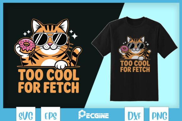 Too Cool for Fetch Cat Sublimation SVG Review