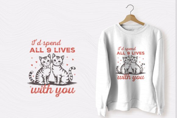 Vintage Valentine s Day Cat PNG SVG Review