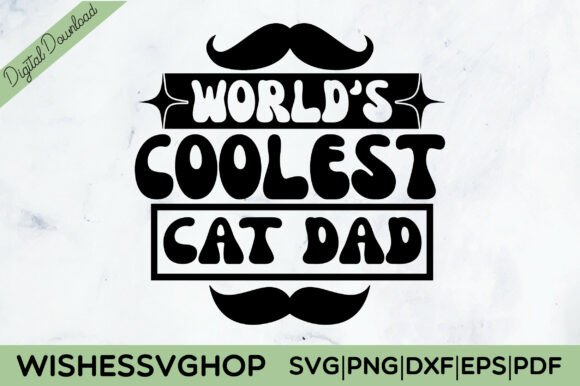World s Coolest Cat Dad SVG PNG Review